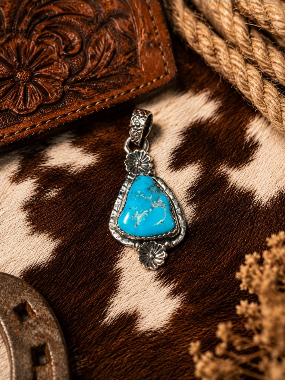 Sterling Silver and Turquoise Pendant